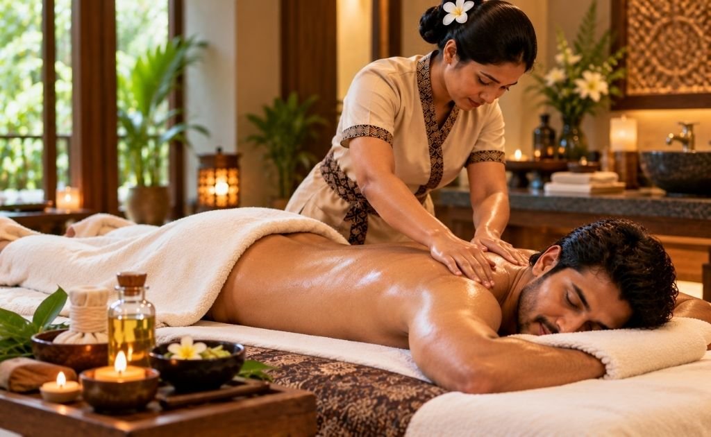 Balinese massage therapy session at a Chennai spa