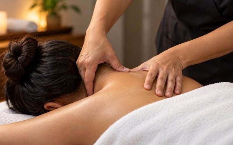 Express neck and shoulder massage at Ashlee Spa Chennai, express therapy from ₹500